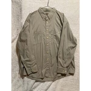SEDGEFIELD Mens XXL Button Up Long Sleeve Shirt Casual Tan